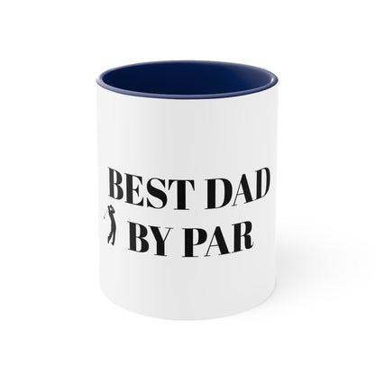 Sip Happens Collection- Best Dad Golf Accent Coffee Mug, 11oz