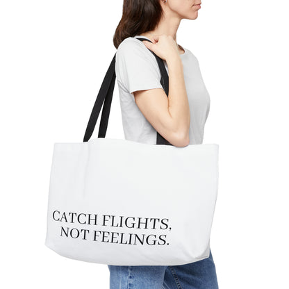 On The Go Collection- Catch Flights Weekender Tote Bag