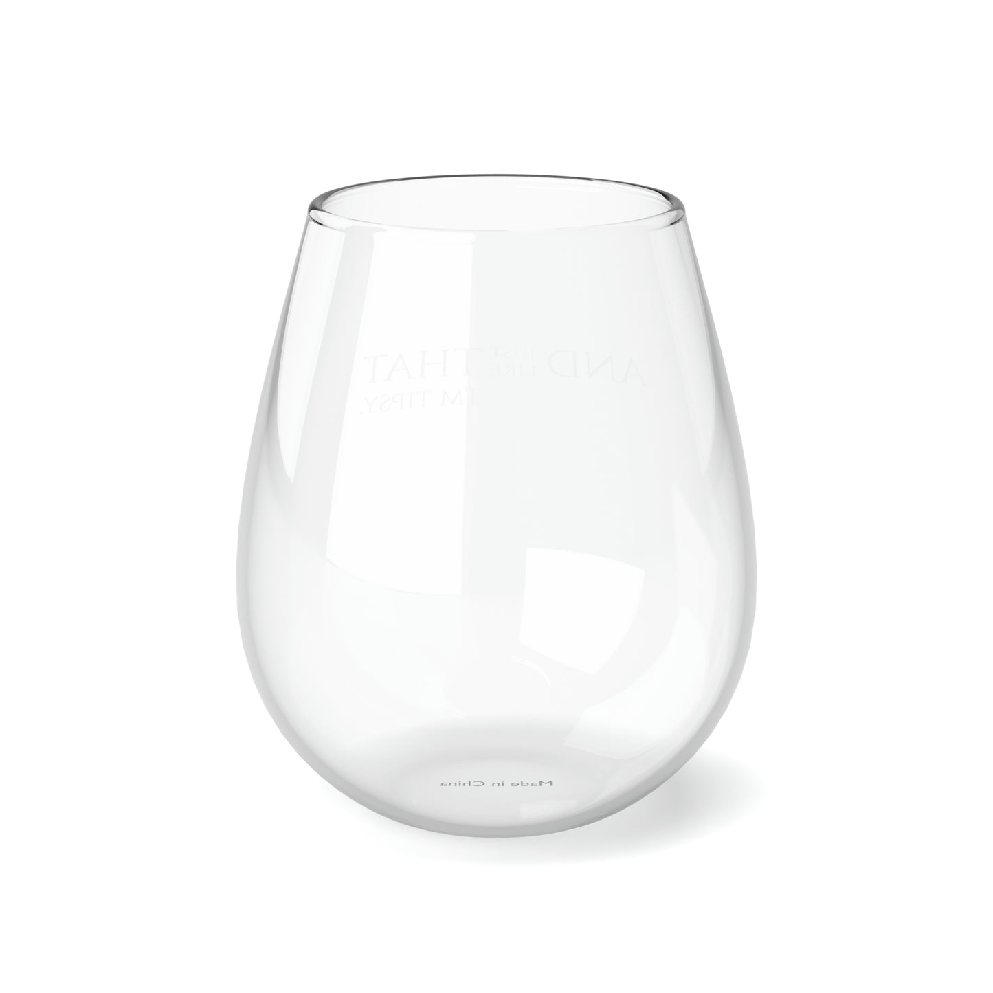 Sip Happens Collection- I'm Tipsy Stemless Wine Glass, 11.75oz