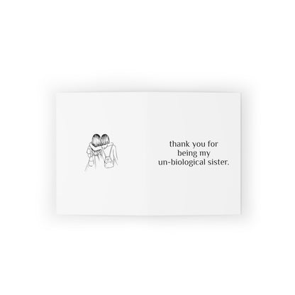 Thankful For You Collection- Greeting cards (8, 16, and 24 pcs) Un-biological Sister