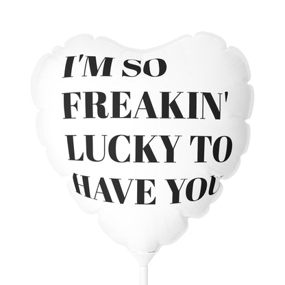 Thankful For You Collection- Lucky Balloon (Round and Heart-shaped), 11"