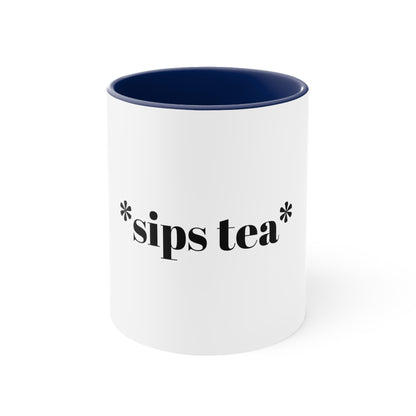 Sip Happens Collection- Sips Tea Accent Coffee Mug, 11oz