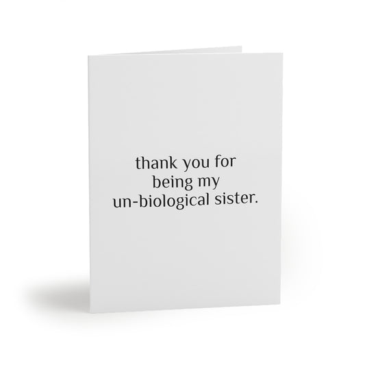 Thankful For You Collection- Greeting cards (8, 16, and 24 pcs) Un-biological Sister