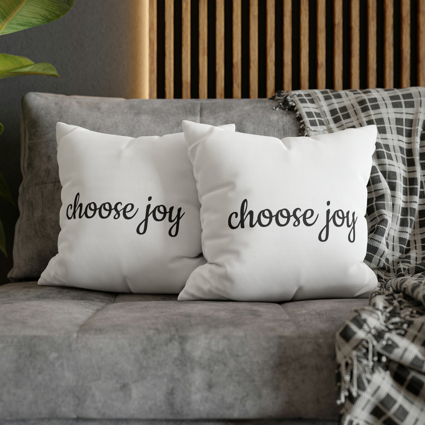 Cozy Clouds Collection- Choose Joy Spun Polyester Pillowcase