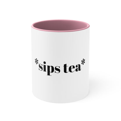 Sip Happens Collection- Sips Tea Accent Coffee Mug, 11oz