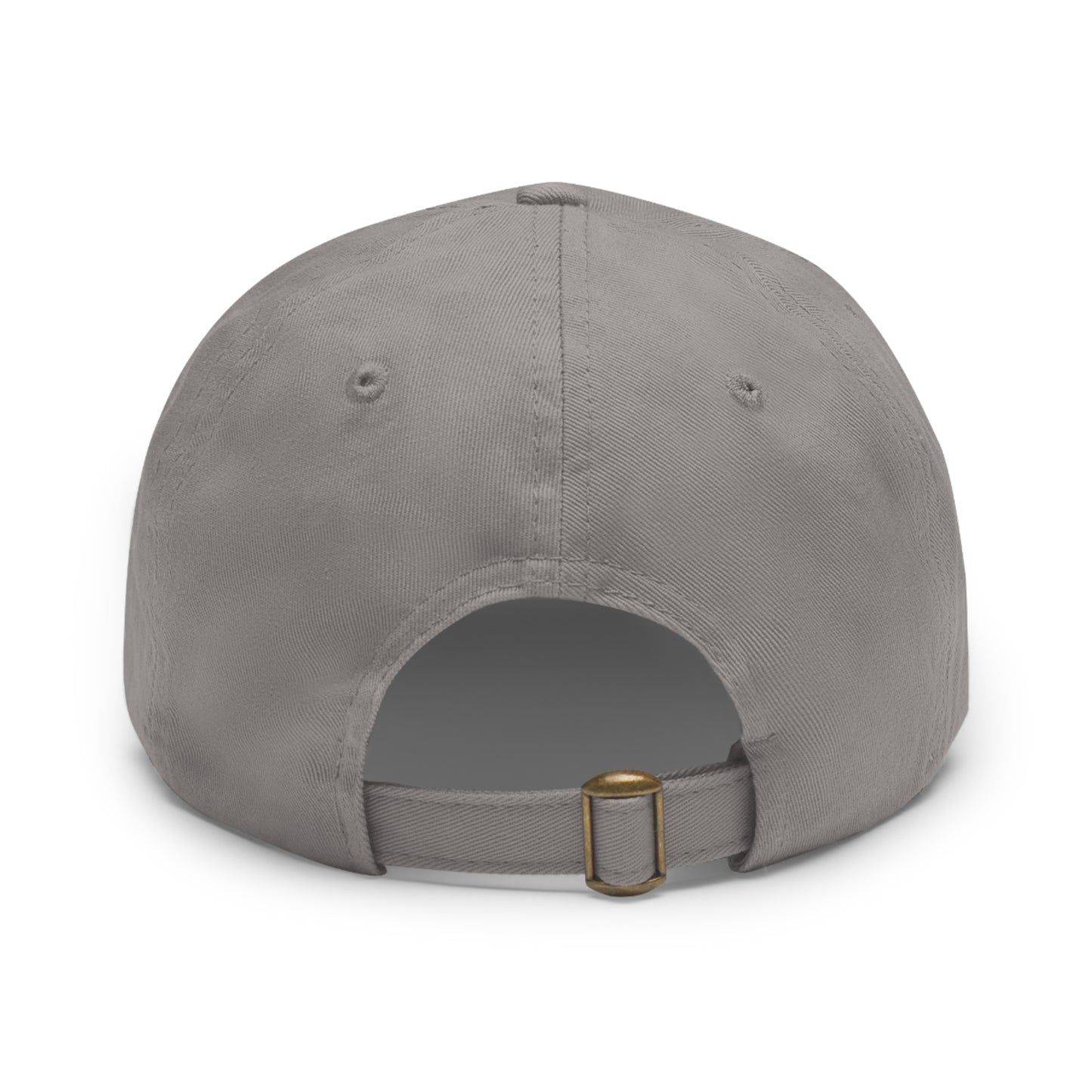 CAPtastic Collection- Happy To Be Here Dad Hat with Leather Patch (Rectangle)